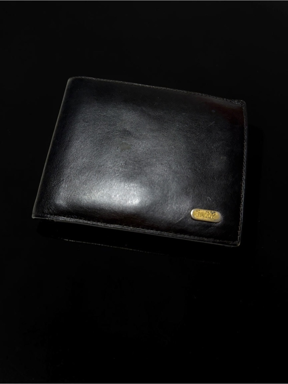 Bally Black Leather Bifold Wallet Quiet Luxury Old Money Minimalist Gift